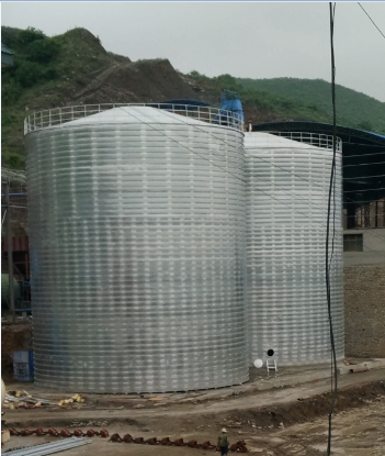 白城粮食钢板仓的安装全过程不用热焊接